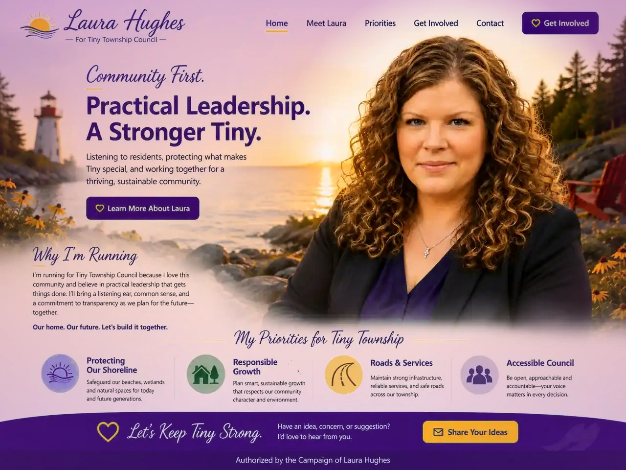 Laura Hughes, candidate for Tiny Township Council