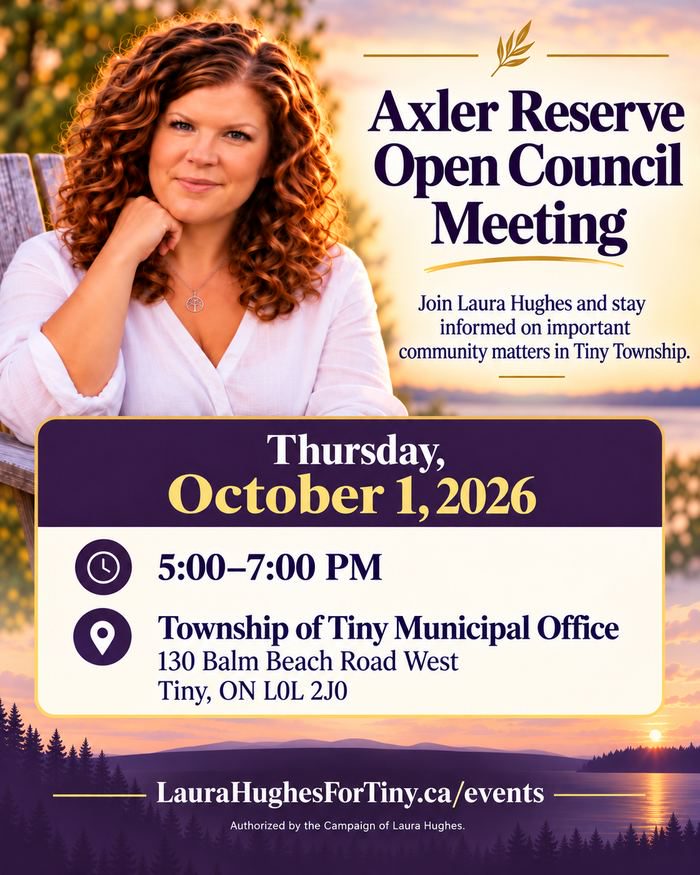 Axler Reserve Open Council Meeting flyer for October 1, 2026